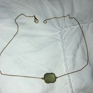 Green stone necklace